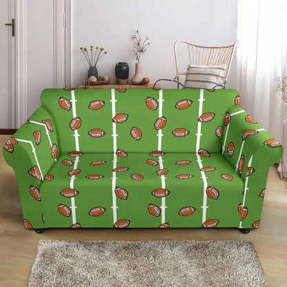 American Football on Field Themed Print Loveseat Slipcover-JTAMIGO.COM