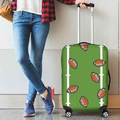 American Football On Field Themed Print Luggage Cover Protector
