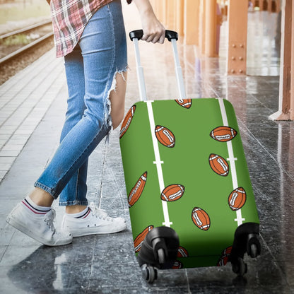 American Football On Field Themed Print Luggage Cover Protector