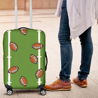 American Football On Field Themed Print Luggage Cover Protector