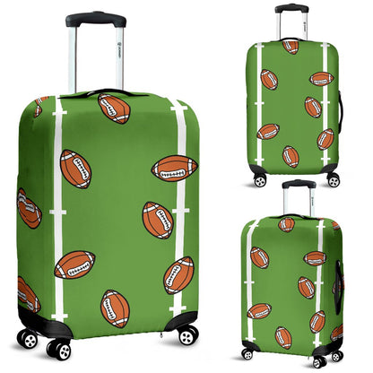 American Football On Field Themed Print Luggage Cover Protector