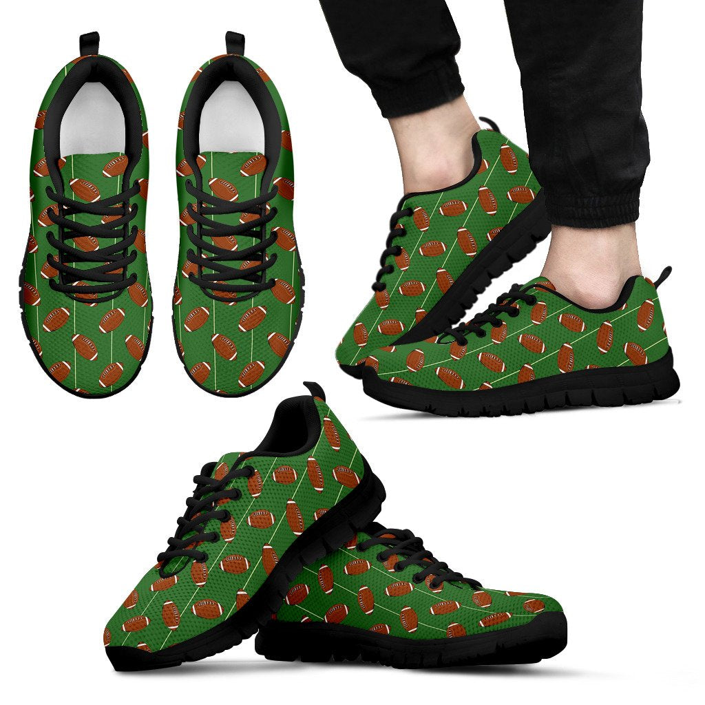 American Football on Field Themed Print Men Sneakers Shoes