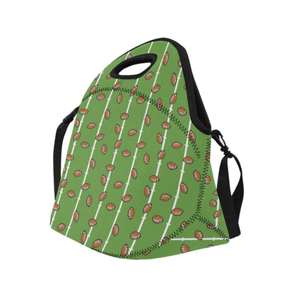 American Football on Field Themed Print Neoprene Lunch Bag (Model 1669)(Large)-JTAMIGO.COM
