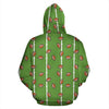American Football on Field Themed Print Pullover Hoodie