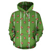 American Football on Field Themed Print Pullover Hoodie