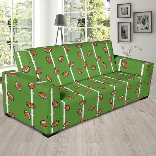 American Football on Field Themed Print Sofa Slipcover-JTAMIGO.COM