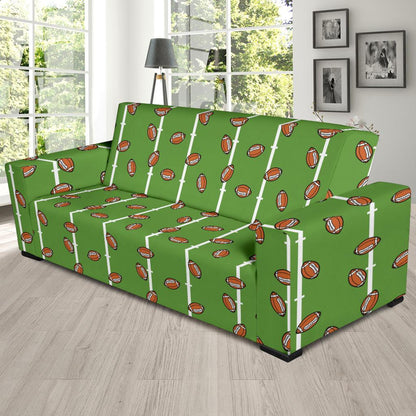 American Football on Field Themed Print Sofa Slipcover-JTAMIGO.COM