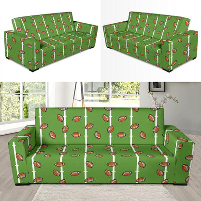 American Football on Field Themed Print Sofa Slipcover-JTAMIGO.COM