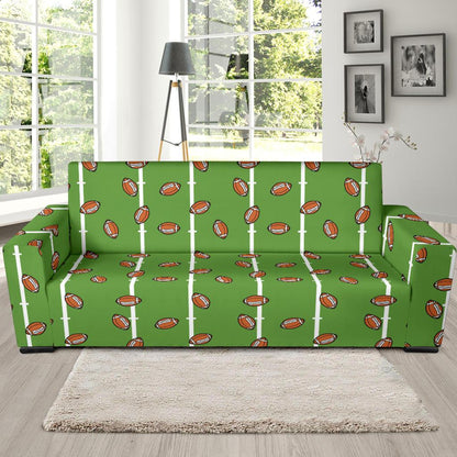 American Football on Field Themed Print Sofa Slipcover-JTAMIGO.COM