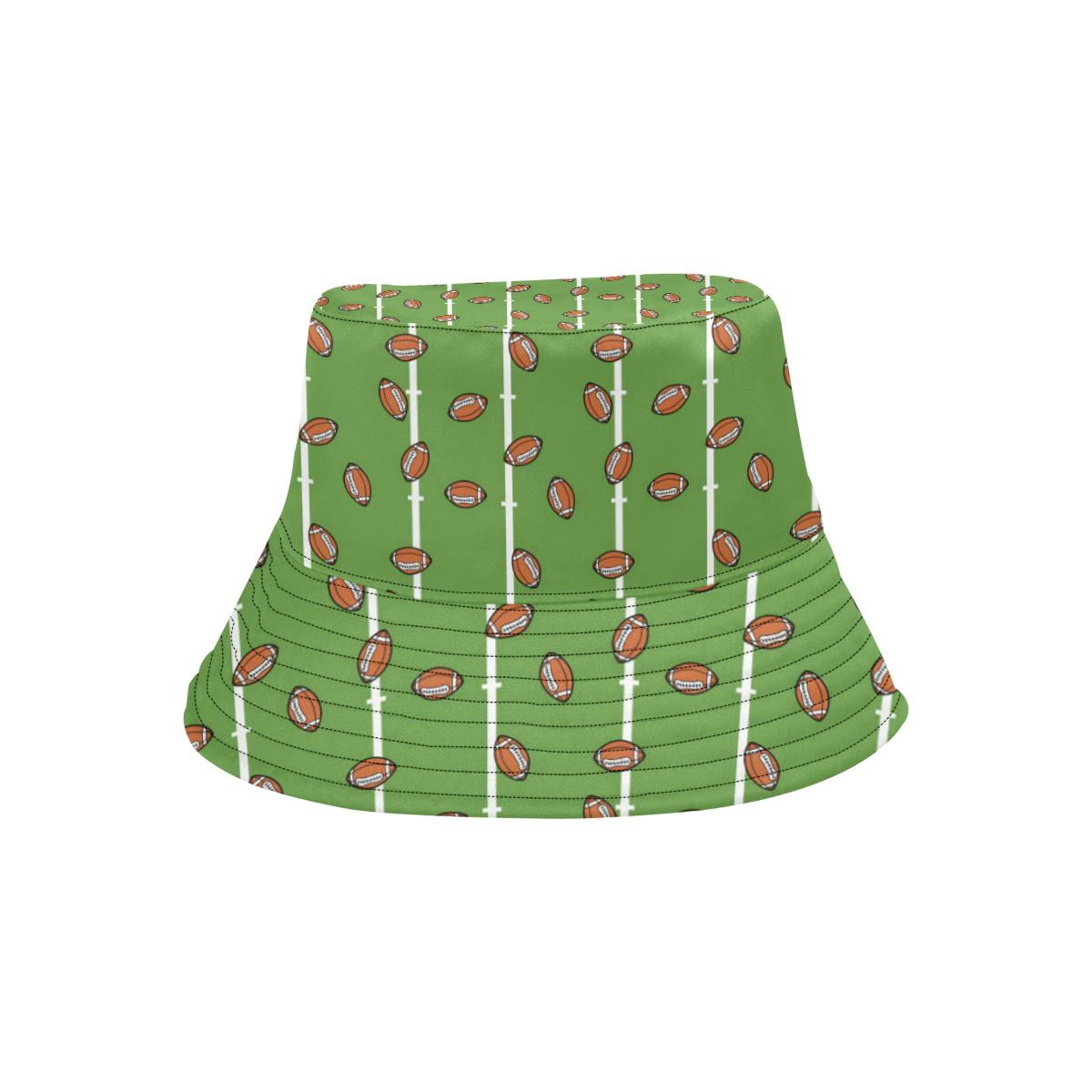 American Football on Field Themed Print Unisex Bucket Hat