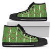 American Football on Field Themed Print Women High Top Shoes