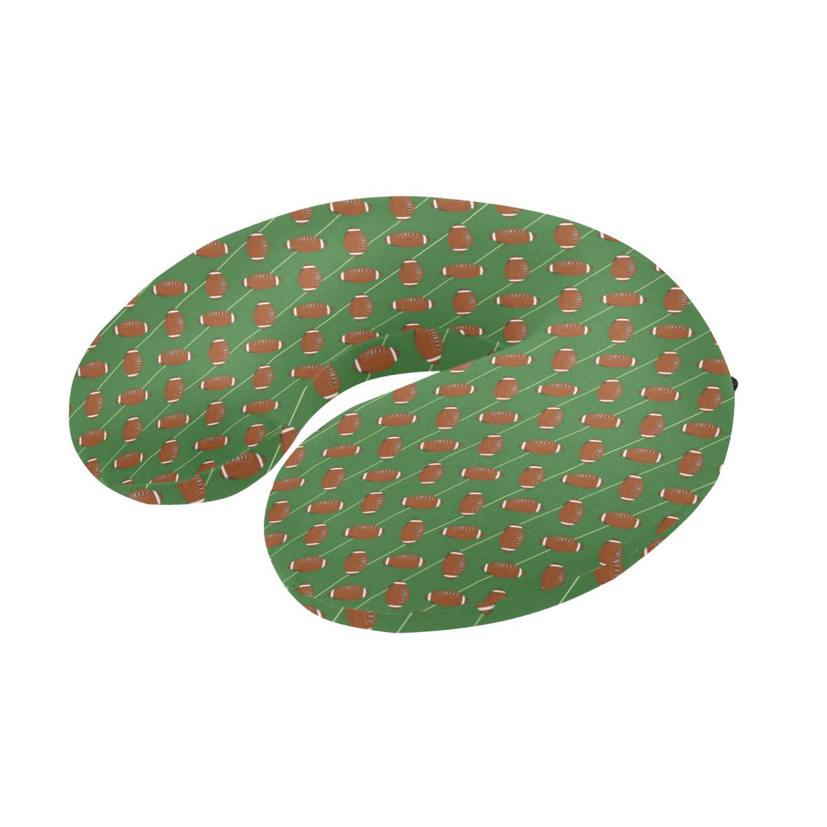 American Football on Field Themed U-Shaped Travel Neck Pillow-JTAMIGO.COM