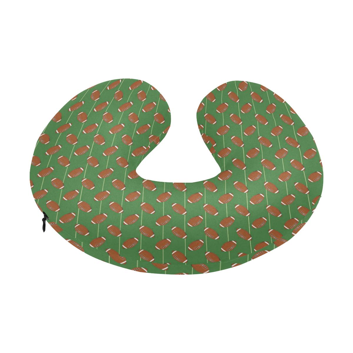 American Football on Field Themed U-Shaped Travel Neck Pillow-JTAMIGO.COM