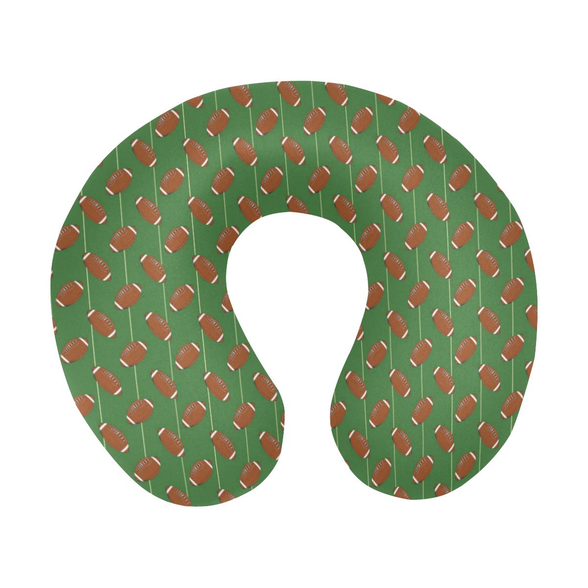 American Football on Field Themed U-Shaped Travel Neck Pillow-JTAMIGO.COM