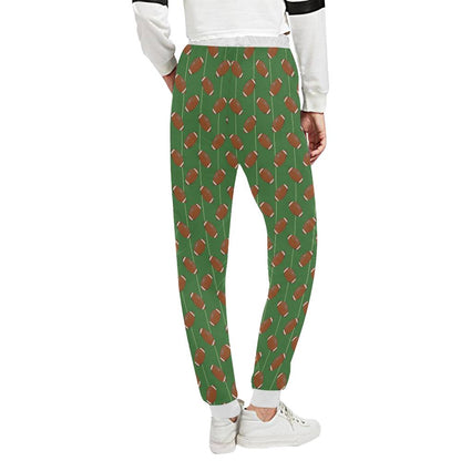 American Football on Field Themed Unisex Casual Sweatpants (Model L11)-JTAMIGO.COM