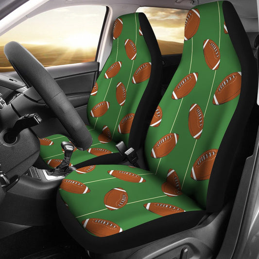 American Football on Field Themed Universal Fit Car Seat Covers