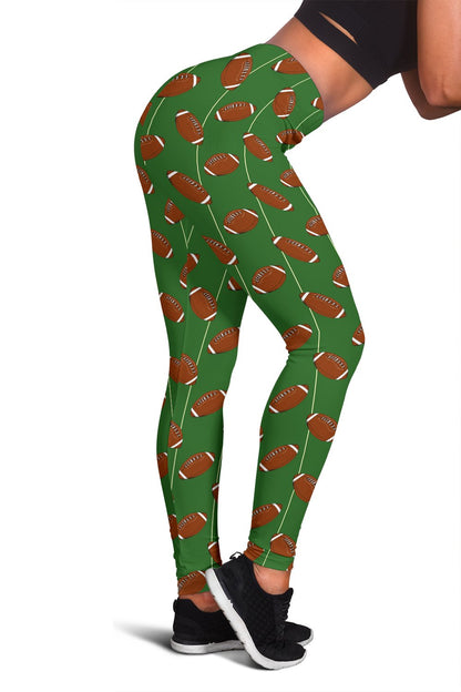 American Football on Field Themed Women Leggings