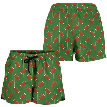 American Football on Field Themed Women Shorts-JTAMIGO.COM