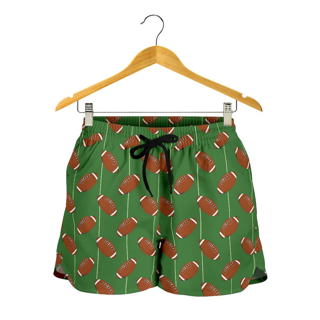 American Football on Field Themed Women Shorts-JTAMIGO.COM