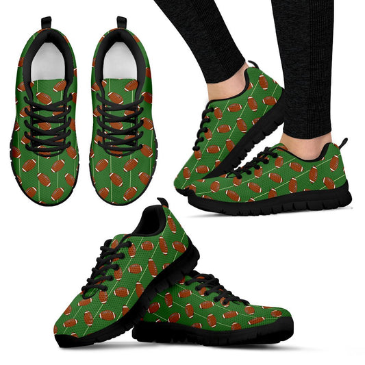 American Football On Field Themed Women Sneakers Shoes