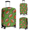 American Football On Green Design Luggage Cover Protector