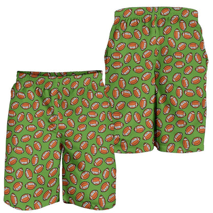 American Football on Green Design Mens Shorts-JTAMIGO.COM