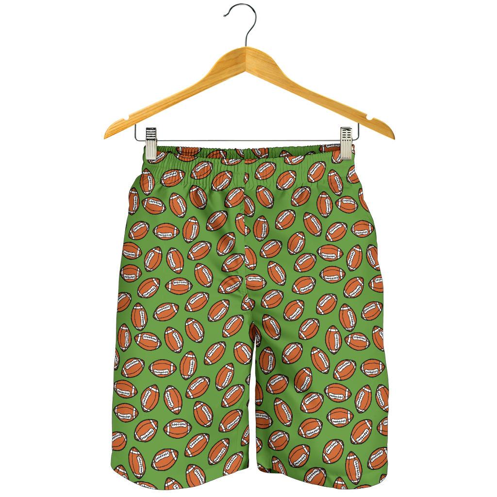 American Football on Green Design Mens Shorts-JTAMIGO.COM