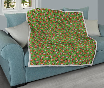 American Football on Green Design Premium Quilt-JTAMIGO.COM