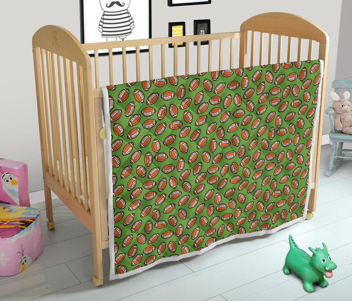 American Football on Green Design Premium Quilt-JTAMIGO.COM