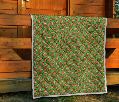 American Football on Green Design Premium Quilt-JTAMIGO.COM
