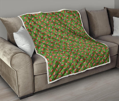 American Football on Green Design Premium Quilt-JTAMIGO.COM