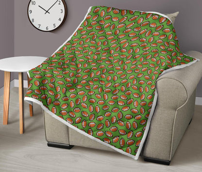American Football on Green Design Premium Quilt-JTAMIGO.COM