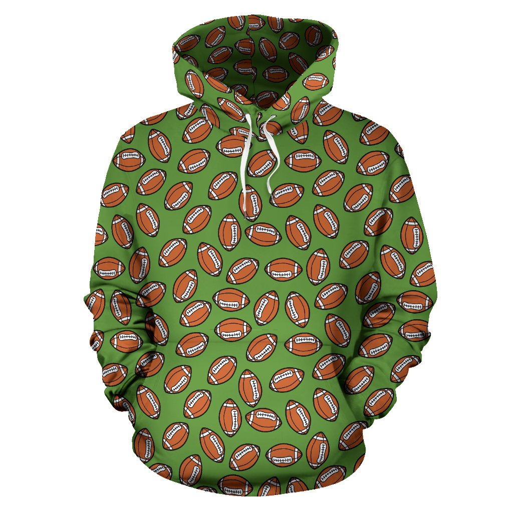 American Football on Green Design Pullover Hoodie
