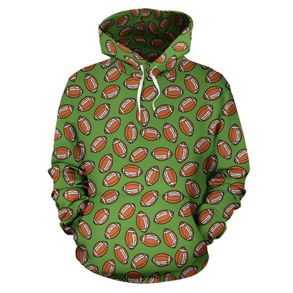 American Football on Green Design Pullover Hoodie