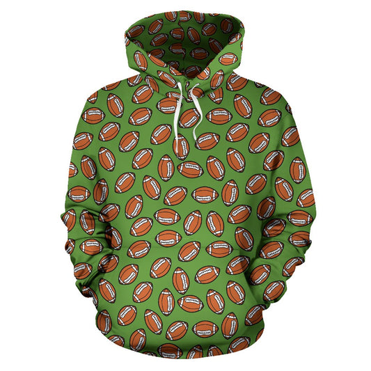 American Football on Green Design Pullover Hoodie