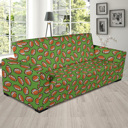 American Football on Green Design Sofa Slipcover-JTAMIGO.COM