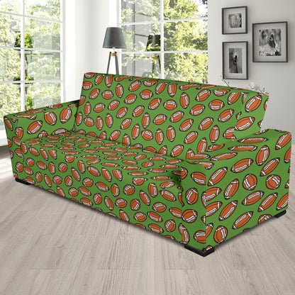 American Football on Green Design Sofa Slipcover-JTAMIGO.COM