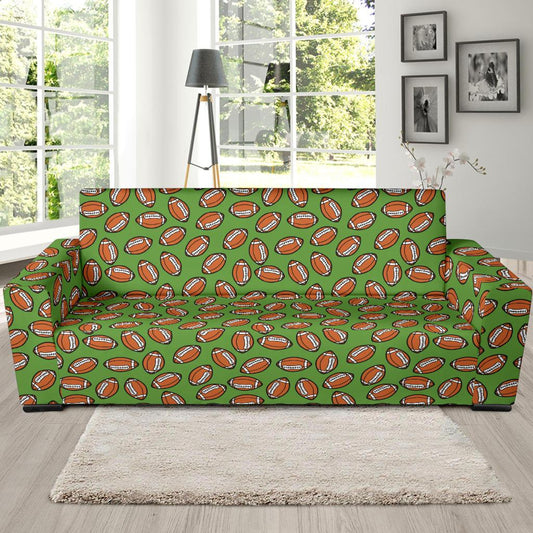 American Football on Green Design Sofa Slipcover-JTAMIGO.COM