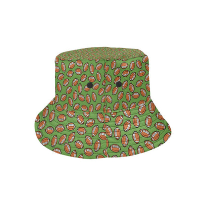 American Football on Green Design Unisex Bucket Hat