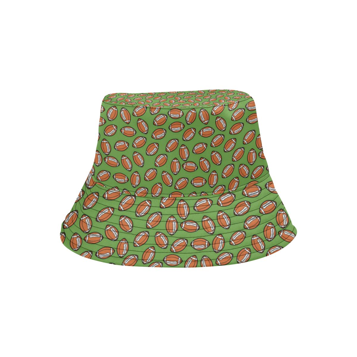 American Football on Green Design Unisex Bucket Hat
