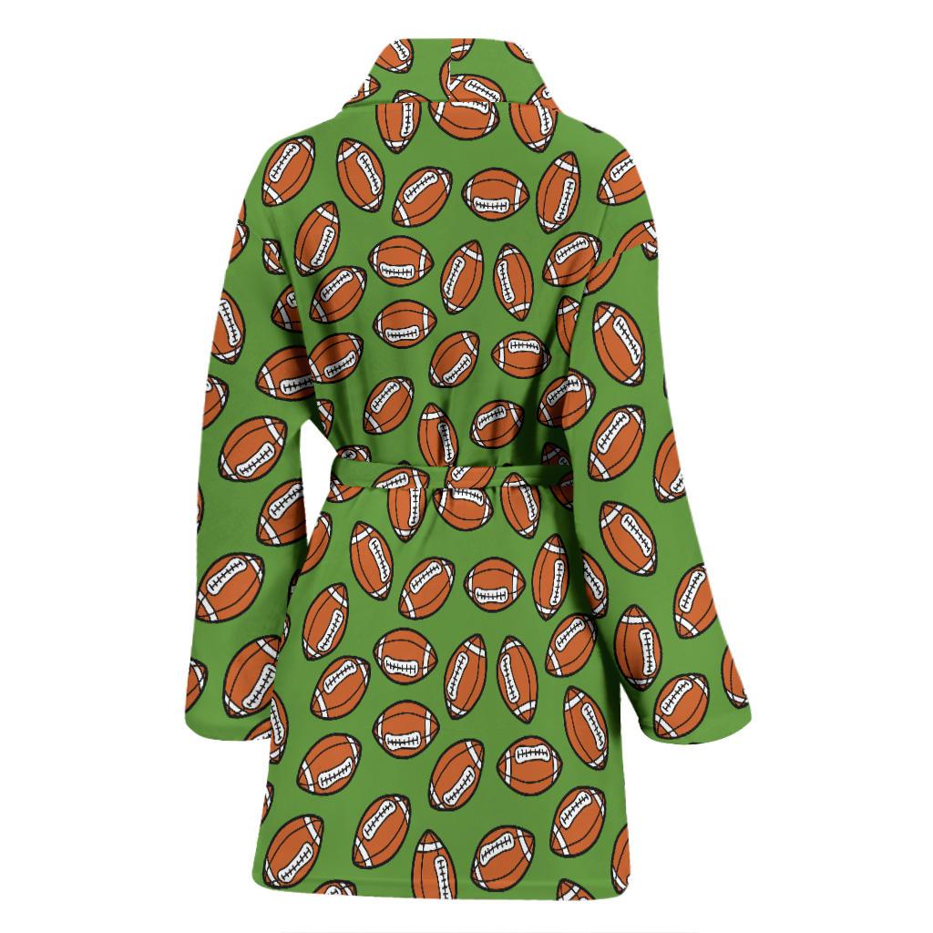 American Football on Green Design Women Bath Robe-JTAMIGO.COM