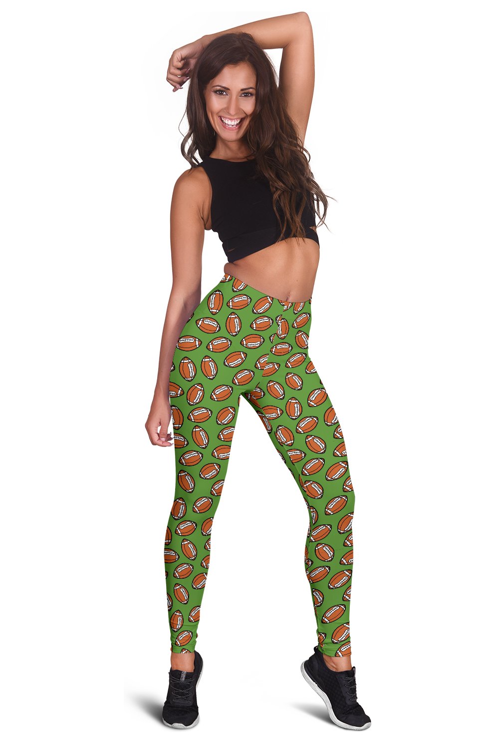 American Football on Green Design Women Leggings