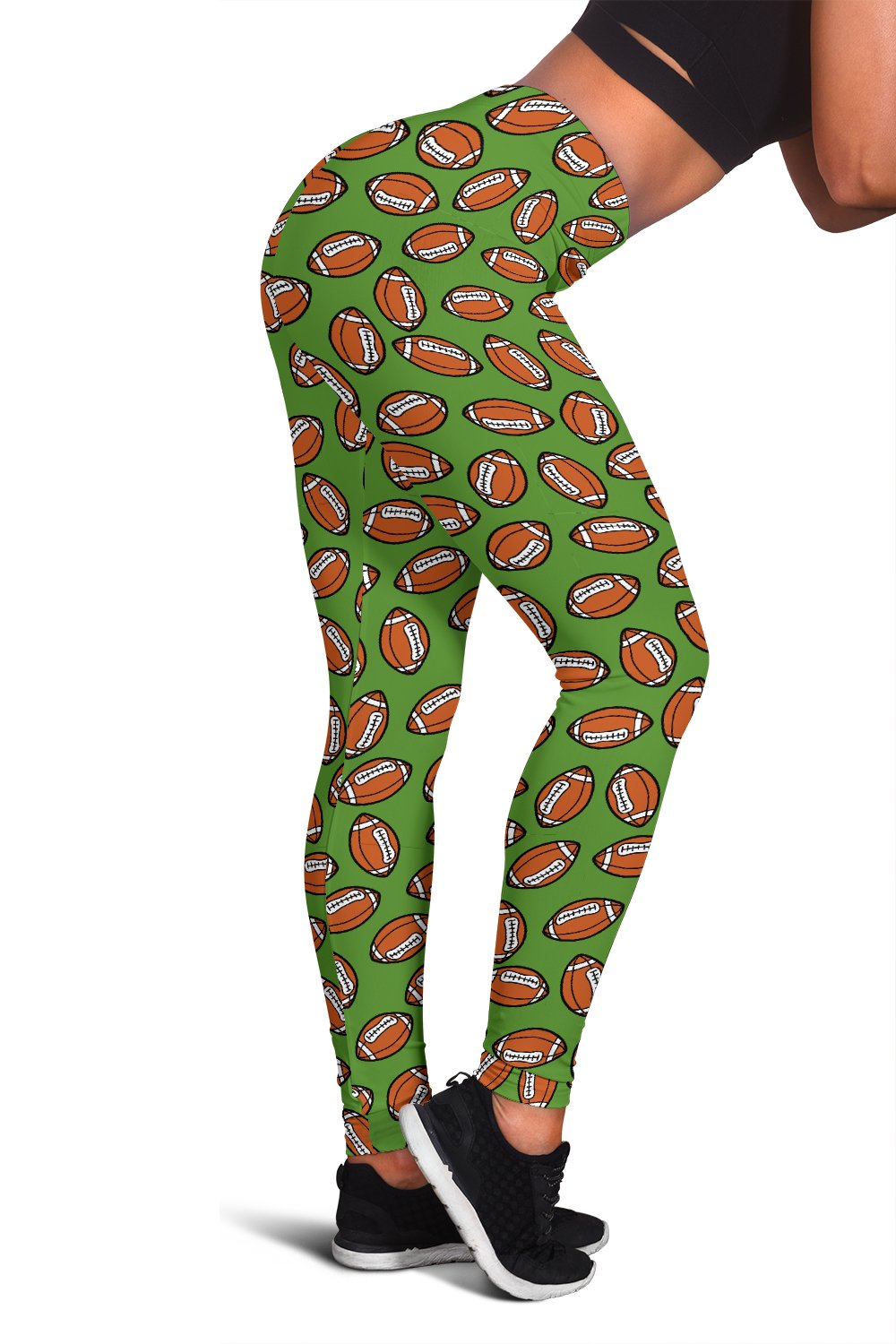 American Football on Green Design Women Leggings