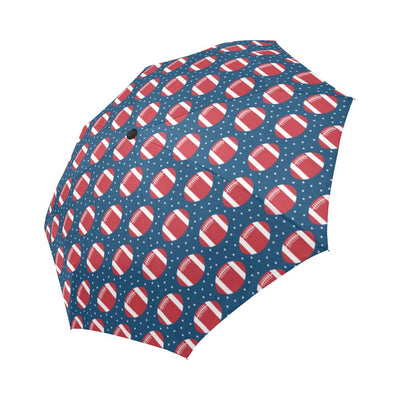 American Football Star Design Pattern Automatic Foldable Umbrella