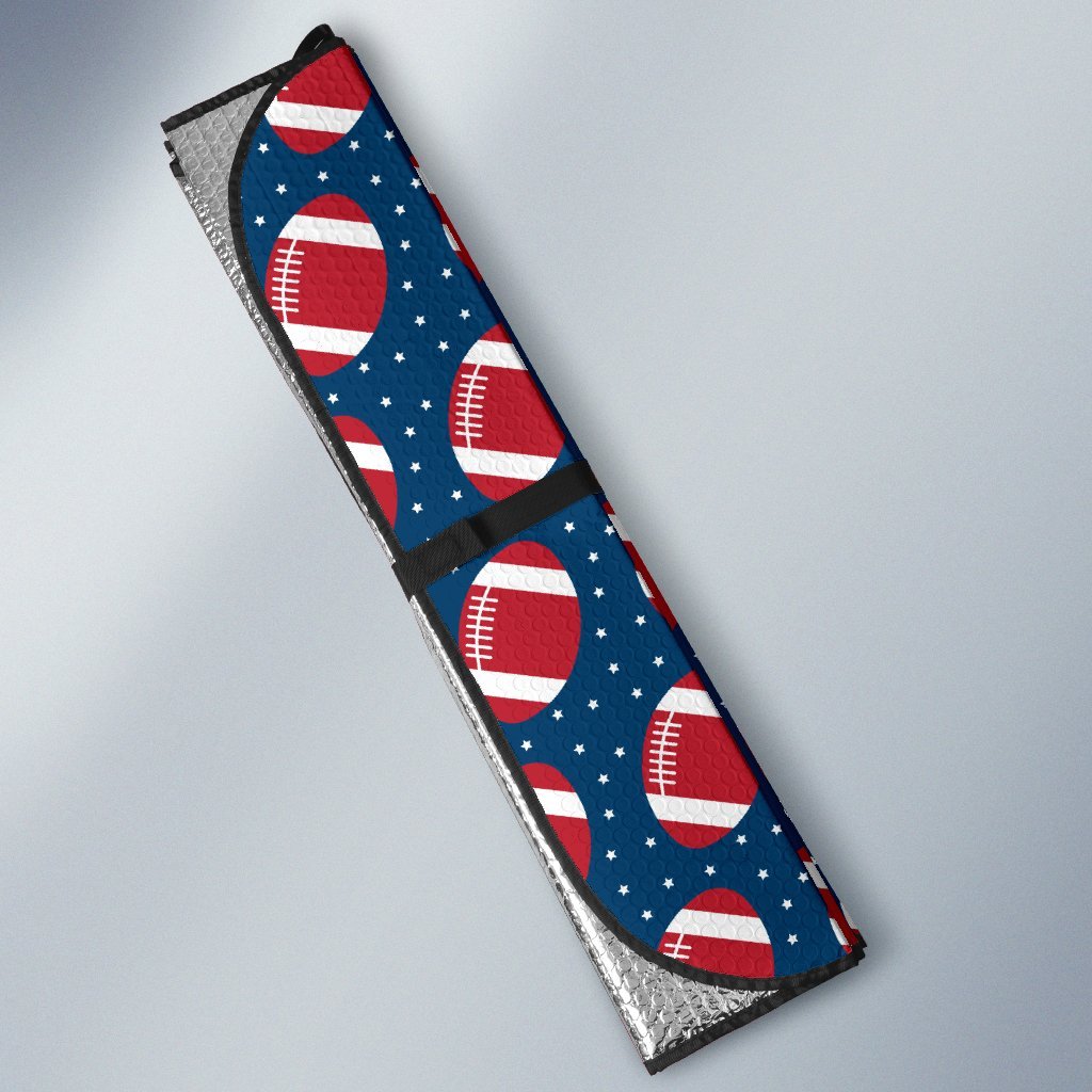 American Football Star Design Pattern Car Sun Shade For Windshield