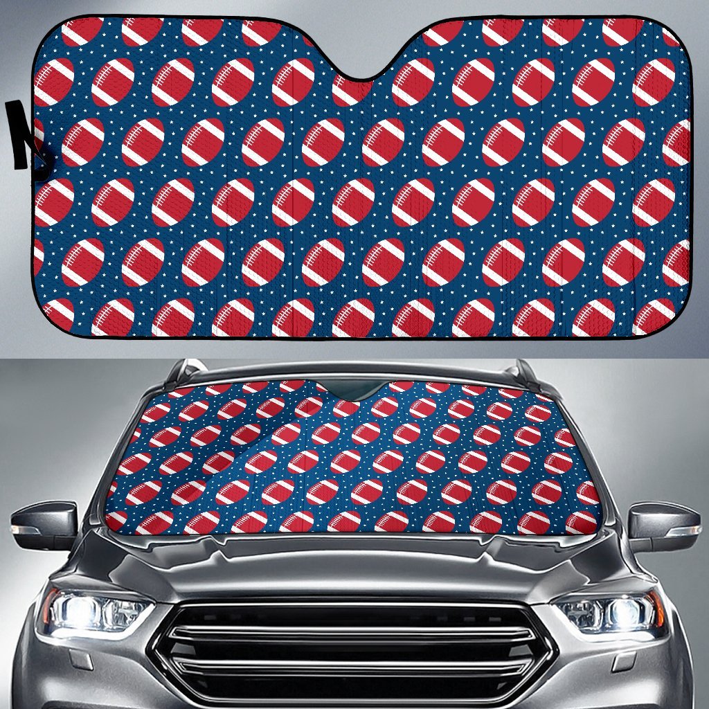 American Football Star Design Pattern Car Sun Shade For Windshield