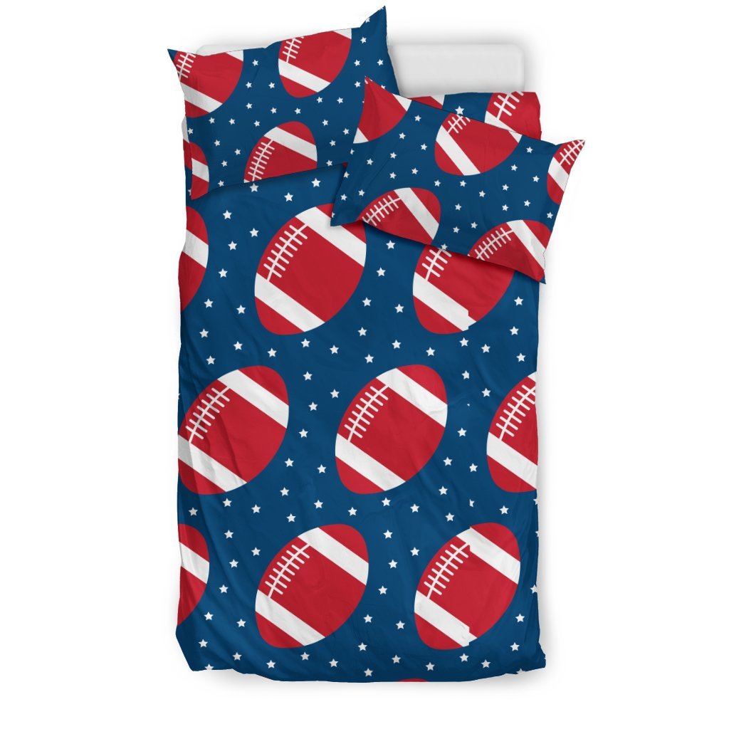American Football Star Design Pattern Duvet Cover Bedding Set