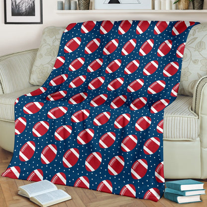 American Football Star Design Pattern Fleece Blanket