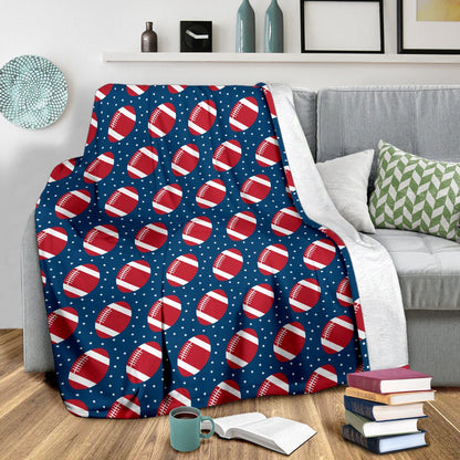 American Football Star Design Pattern Fleece Blanket