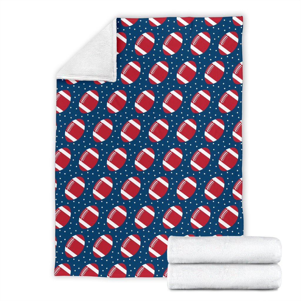 American Football Star Design Pattern Fleece Blanket